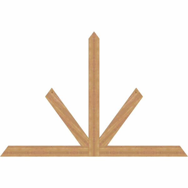 Ekena Millwork Saratoga Timber Gable Bracket, Western Red Cedar, 96"W x 64"H x 1 1/2"D x 5 1/2"F, 16/12 Pitch GBW096X64X0206SAR00SWR - main
